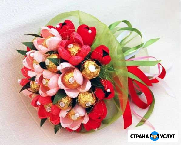 Букеты и оформление подарков из конфет Севастополь - изображение 1