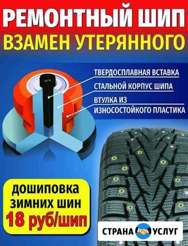 Дошиповка шин ремонтным шипом левый берег Омск - изображение 1