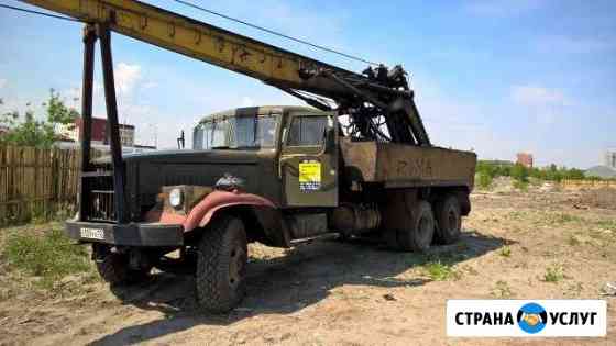 Краз мобильный сваебой, забиваем сваи Тюмень