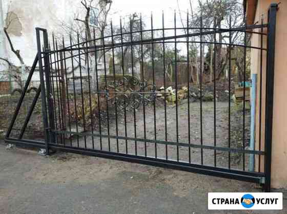Откатные ворота с установкой заборы Калининград