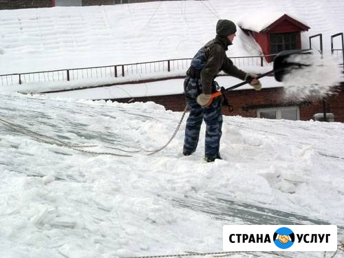 Чистка кровли от снега в Барнауле. Уборка снега в Барнауле Барнаул - изображение 3