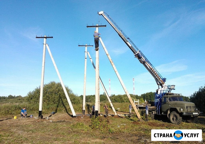 Установка световых столбов и протяжка сип кабеля в Пензе и области Пенза - изображение 1