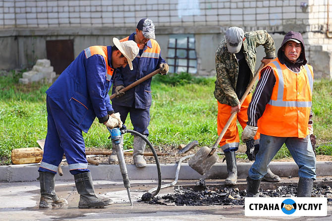 Услуги разнорабочих, копка земли, уборка территории Астрахань - изображение 1