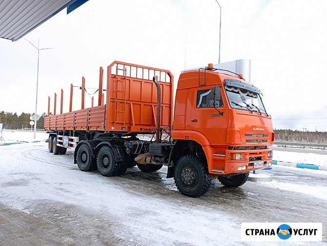 Услуги трала, грузоперевозки бортовым полуприцепом Сковородино - изображение 1