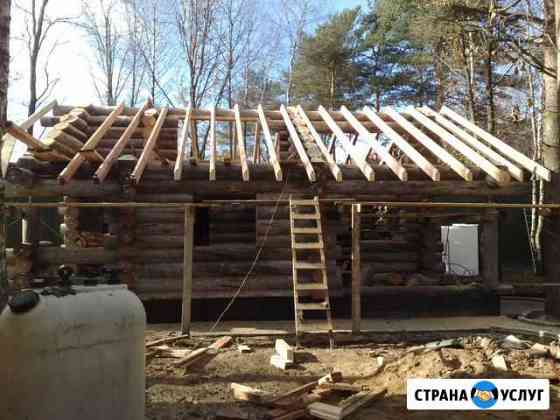 Рубим бани из карельской сухостойной сосны кело Муезерский