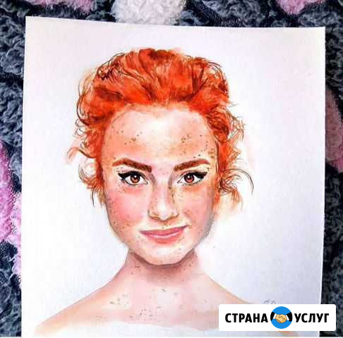 Портрет акварелью, карандашом по фотографии Выкса - изображение 1