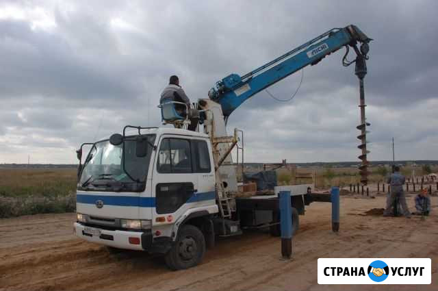 Аренда ямобура Установка столбов лэп Шпунт Бурение Москва - изображение 1