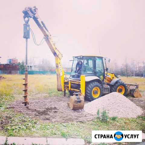 Услуги экскаватора погрузчика с ямобуром Апрелевка - изображение 1