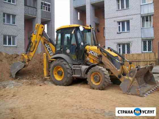 Экскаватор погрузчик в аренду. Земляные работы Всеволожск