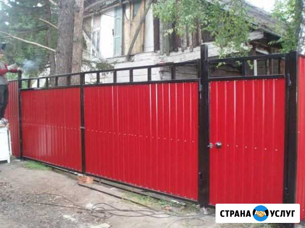 Заборы Навесы из профнастила поликарбоната Астрахань - изображение 1