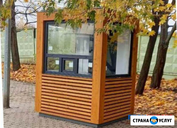 Пост охраны 1, 6 м, снаружи бруски лиственницы, изготовление по цене производителя Москва - изображение 1