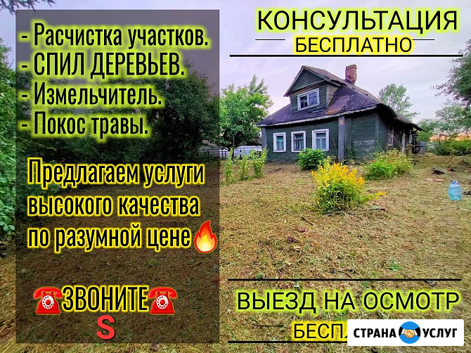 Спил деревьев, расчистка участка, измельчитель веток, покос травы Симферополь - изображение 1