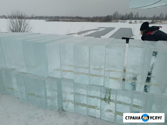 Лед, блоки льда для скульптур, лед строительный Москва - изображение 1
